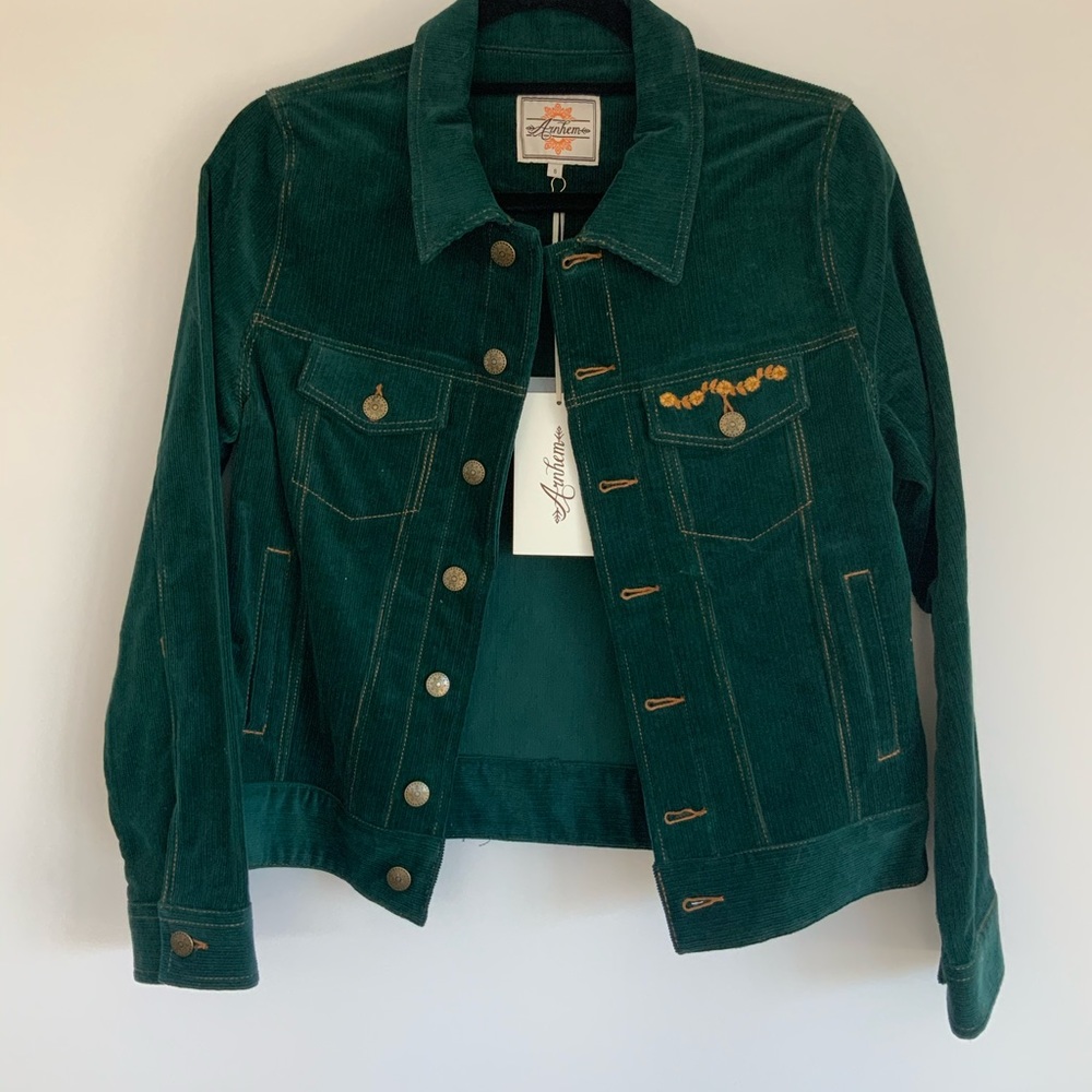 NWT Arnhem Ginger Corduroy Jacket, Teal, 8